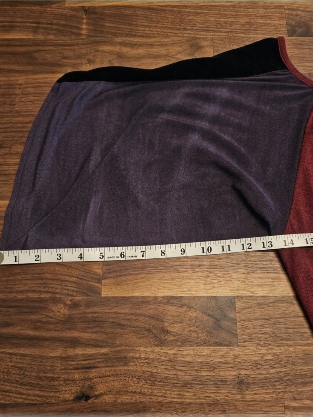 Eight Sixty Purple and Black Colorblock Top